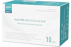 EUROPAPA 10x Test Rapido Corona Home Test e Test Influenza A/B per Covid-19 e Influenza A/B, Test Antigenico Autotest SARS-CoV-2 3 in 1 Combo Rapido Cassetta, Confezionato Singolarmente