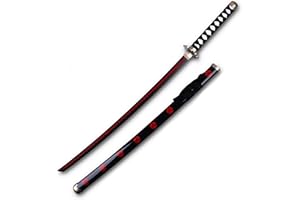 ARUAN Wooden Roronoa Zoro Sword Overall 41 inch Japanese Ninja Katana Samurai Sword Anime Original Texture for ONE PIECE Anime Lovers, Cosplay Props Toys, Shusui D