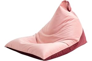 Nobildonna 1,2 m Sitzsack-Stuhlbezug (ohne Füllstoff) für Erwachsene, 400L extra großer dreieckiger Sitzsack-Stuhlbezug, waschbarer Sitzsack ohne Füllung, ultraweiches faules Sofa, Premium-Samtbezug