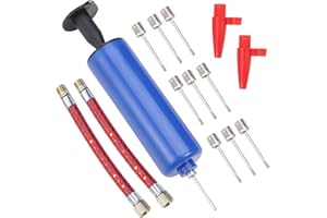 Pompe à Bille,Pompe à Bille Portable avec 10 Aiguilles De Pompe à Bille 2 Tuyau DüSe 2,Pompe à Air Intelligente,Gonfleur De Pompe à Air De Pompe à Bille,Portable Football,Basketball,Volleyball,Rugby