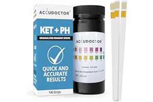 ACCUDOCTOR CHECK TEST Accudoctor 100 Strisce Chetosi Urine + Ph stick chetosi urine strisce per chetosi test chetosi test chetosi dieta chetogenica stick per chetosi misurare chetosi strisce ph urine ph test strips
