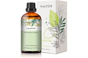 PHATOIL Huile Essentielle Jasmin 30 ml, Huile Essentielle pour Diffuseur, Huile de Jasmin Pure Naturelle pour Humidificateur Aromathérapie