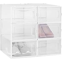 Scatole Scarpe Trasparenti Impilabili - Organizzatore Con Apertura Magnetica, Pacco Da 3 - Foto 4