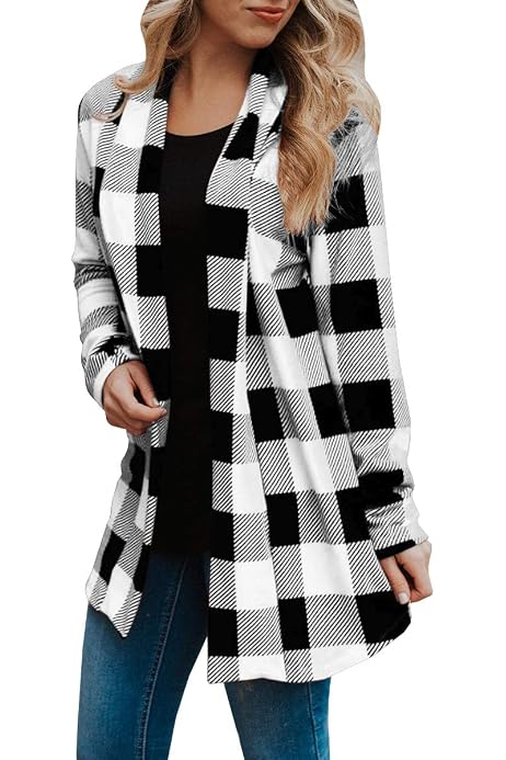 Womens Buffalo Plaid Long Sleeve Plus 