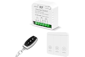 Tedeligo Dimmer Interruttore Luce Senza Fili Con Telecomando, AC220V Controllo Interruttore Dimmerabile Per LED E Alogene, Dimmerabile 10W-150W, Compatibile Con Dimmer Da Pannello A Parete(No Wi-Fi)