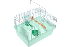 BELLIFFY Tragbarer Vogelkäfig Mit Sitzstange Futterbox Und Trinkspender Für Kleine Vögel Papageien Und Nymphensittiche Leicht Und Robust Für Vogeltransport Und Reise