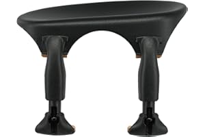 Barbada Wittner, barbada central (centrada) violín 1/2-1/4, plástico de alta tecnología, anatómicamente formada, probada contra alergias, con destornillador, negro, 253131