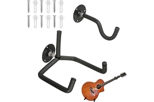 Väggfäste för gitarr, gitarrhängare, krok med fästskruvar, gitarrväggfäste för akustisk, gitarrväggfäste för elgitarr, klassi