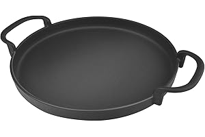 Onlyfire Plancha Hierro Fundido pare Weber 7421 Gourmet BBQ System, para Parrilla de Carbón Weber Original Kettle Premium de 57 cm, Ø30.5cm, Negro