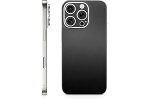 TF Skins Skins kompatibel mit iPhone 16 Pro und 16 Pro Max, Skin Schutzfolie 360° Full Coverage oder Back Only (Back Only, Matt Schwarz, iPhone 16 Pro Max)