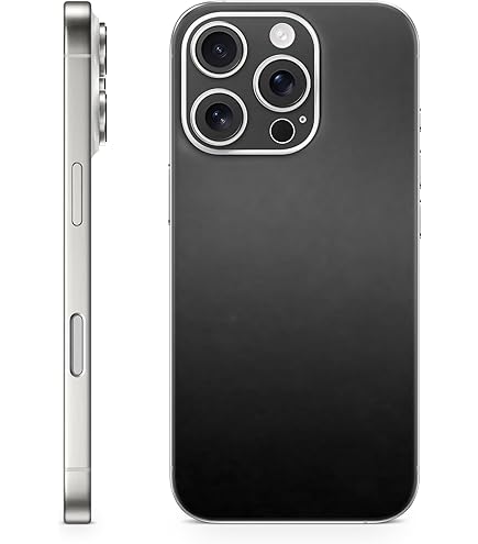Compatible Toutes Coques Film Protection Dos IPhone 16 - Noir Carbone - Fin Et Résistant - Film 3M Sans Bulles
