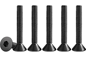 Drenky Viti a Testa Svasata a Esagono Incassato Nero M3 Acciaio Inox A2 V2A Antiruggine Secondo Norma DIN 7991 / ISO 10642, Bullone Meccanico, Filettatura Completa (50 pezzi, M3 x 30 mm)