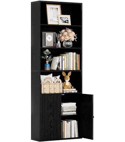 Hzuaneri Bücherregal 7-stöckig - Holz Regal Für Wohnzimmer & Arbeitszimmer