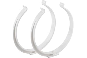 STEINBERG14 White Ø 125mm / 5inch Round Ducting Pipe Fixing Clip, Pipe Clamp Made of PVC, 2 Pieces