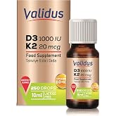 Validus D3 Vitamini ve K2 Vitamini Damlasi 10 ml