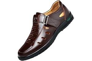 BWGHBH Nuevas sandalias antideslizantes de piel sintética de verano para hombre