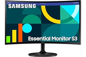 Samsung Monitor S36GD (S24D362), Curvo (1800R), 24'', 1920x1080 (Full HD), VA, 100Hz, 4ms (GtG), D-Sub, HDMI, Ingresso Audio, Eye Saver Mode, Flicker Free