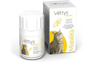 Vettys Integra Mobilità Gatto - Integratore per il Benessere Articolare - 30 Compresse Masticabili