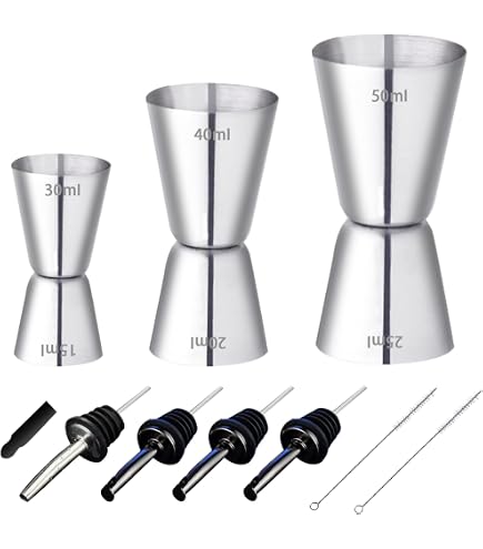 Set da 4 Beccucci Dosatori - Dosatore Vino per Bottiglia 2 cl Dosatore per Cocktail dispenser Dosatori per Cocktail Auto-Pour Universale adatto per vino liquori cocktail e olio