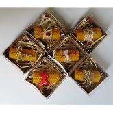 Petekoğlu (6 Adet) &Ouml;zel G&uuml;nler İ&ccedil;in Doğal Petek Balmumu Mum 7Cm X3Cm Kutulu Mum beeswax Candle