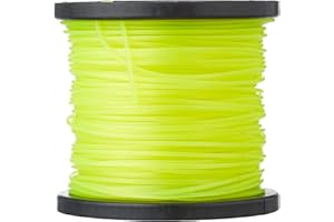 Riegolux 107642 Fil de débroussailleuse en Nylon Rond, Jaune, 2,4 mm x 100 m