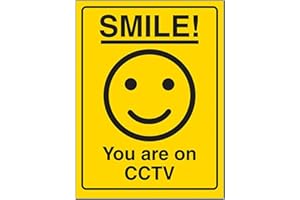 VSafety 'Smiley Face You are on CCTV znak - 200 mm x 300 mm - sztywny plastik