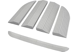 KINETICKRAFT Rampe de Seuil pour Portes, Rampe pour Fauteuil Roulant en Caoutchouc, Accessoires de Rampe de Seuil Robot, Rampe de Seuil en Caoutchouc, Assemblage Libre, pour Balayeuse, Seuil de Porte, Escalier