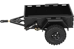 KUIDAMOS Enganche de remolque RC 1/18 RC de aleación de aluminio para remolque de coche de alta resistencia antideslizante para Traxxas TRX4M (negro)