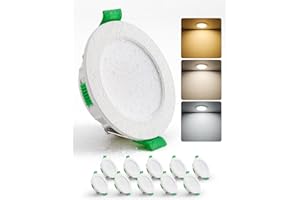 ‎HOMEOW HOMEOW LED Einbaustrahler 230V 55mm – 68mm Lochmaß, 4W LED Spot Warmweiß Neutralweiß Kaltweiß, Einbauleuchten Deckenspot Einbau Ultra Flach IP44 für Bad, 10er Set