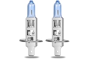 Briteye Bombillas H1 Halógenas 4300K Luz Blanca Amarillenta 12V 55W Faros de Coche (2 piezas)