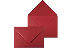 Netuno 20 buste da lettera colorate bordeaux formato C5 16,2 x 22,9 cm 115g buste grandi eleganti carta colorata per partecipazioni biglietti inviti matrimonio compleanno Natale Pasqua