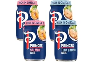 HAMPERLY GIFTS Sandwich Spread Bundle Containing Princes Salmon Paste 75g x2 and Princes Tuna & Mayo Paste 75g x2 (4 Pack)