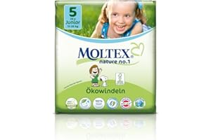 Moltex Nature No. 1 Ökowindeln, Größe 5 (Junior), 11-25 kg, (1 x 26 Windeln)
