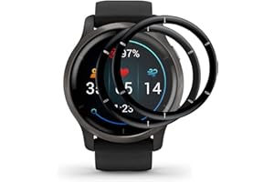RBEIK 2PACK for Garmin Venu 2 Screen Protector, 3D Curved Full Coverage Anti-scratch Bubble Free Anti-Fingerprint Not Glass Film