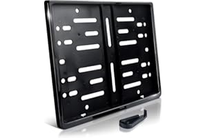 ‎SCHILDEVO schildEVO Kennzeichenhalter Motorrad | 250 x 200 mm | SCHWARZ Hochglanz | Kennzeichenhalterung | Klavierlack | DHL-Versand