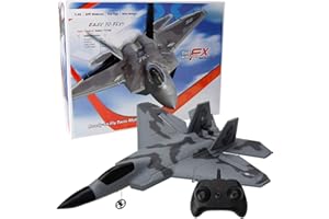 GOXAEEE 2.4G Planeador RC Drone F22 SU35 UAV Avión de ala fija Lanzar mano Espuma Dron Control remoto eléctrico al aire libre RC Avión Juguetes para niños (Una sola batería)