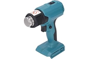 KAKAKE Pistola de Aire Caliente, Pistola de Calor Inalámbrica Ajustable Antideslizante Resistente a Altas Temperaturas Recargable para Película Automotriz(Azul)
