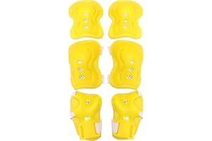 TOYANDONA 6pcs Knee Pads Elbow Pads Wrist Guards Protective Gear Set Cycling Skating Sports Protective Guard Pads for Kids Adult (Pink)