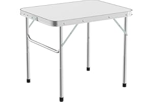 ZENO Folding Table 2FT | Camping Table | Folding Tables with Anti Slip Feet, Waterproof Top & Easy To Carry | Foldable Table Great for Indoor & Outdoor Use | Trestle Table | Adjustable Height