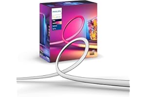 Philips Hue Lightstrip Play Gradient pour TV 55 pouces, Bande ambilight pour synchronisation de la lumière avec l'écran, Bande led compatible avec Alexa, Google Assistant et Apple Homekit