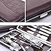 LUPO® 12 Pcs Manicure Pedicure Grooming Set - Professional Nail Care Clippers Scissors Cuticle Kit and Travel Case