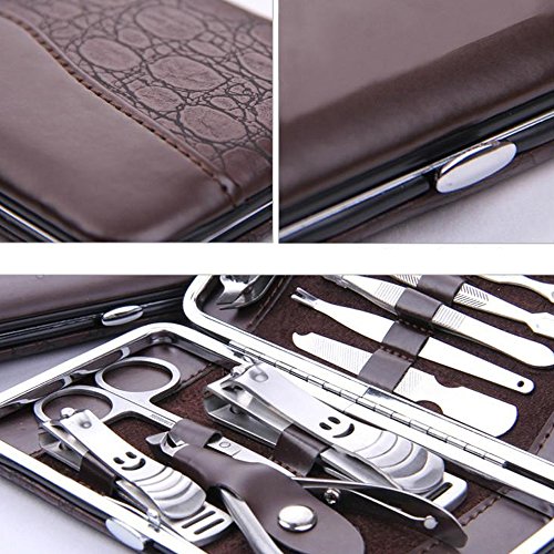 LUPO® 12-teiliges Maniküre Pediküre Kosmetik Set Nagelpflege Clipper Nagelhaut Etui - 6