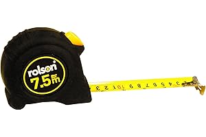Rolson 50569 - Metro a nastro con alloggiamento gommato, con fermo automatico 7.5mx25mm