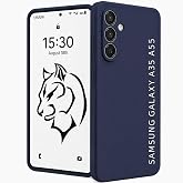 URUCHI Samsung A35 / A55 ile Uyumlu Kılıf, İ&ccedil;i Kadife Kaplamalı İnce Sıvı Silikon Kapalı Kamera Tam Koruma Yumuşak Silikon Ka