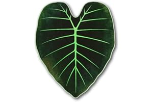 Green Philosophy Co. Regal Shield Alocasia Riesendecke in Blattform, Monstera, Flanell-Überwurf, weich, gemütlich, atmungsaktiv, leicht und dekorativ, Blätter-Design, Geschenk für Pflanzenliebhaber,