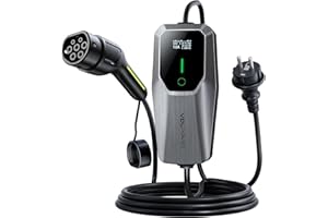 VDLPOWEREU EV-Ladegerät Typ 2, 3,6KW Tragbare EV-Autos Heim-Ladestation Ladekabel 6-16Amp mit Einphasig EU-Normstecker, Elekt