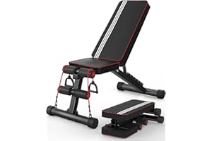 ‎NEEZEE Verstellbare Hantelbank, Multifunktionales faltbares Fitness-Gewichtheberbett, Zum Gewichtheben und Ganzkörper-Krafttraining, Hantelbänke für Heimgymnastik-Übungen