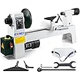 CXRCY 8" x 12" Wood Lathe, Mini Benchtop Wood Lathe Machine1/3 HP Infinitely Variable Speed 750-3200 RPM with Goggle for Woodworking, Woodturning