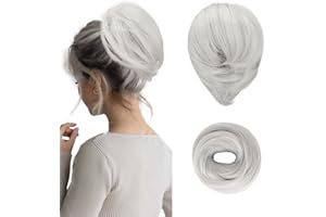 BARSDAR Extensión de Cola de Caballo, Pieza de Cabello Sintético Liso Extensiones de Cola de Caballo Totalmente Corta Accesorios de Cabello Elástico Fácil para Mujeres