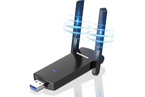 WONLINK Chiavetta WiFi USB 1300Mbps Antenna WiFi USB Per PC Dual Band 2.4G&5G Adattatore WiFi USB, AC1300 Chiavetta WiFi per PC/Laptop/Desktop con Windows 8/8.1/10/ 11/ Mac OS 10.9-10.15, No CD Drive